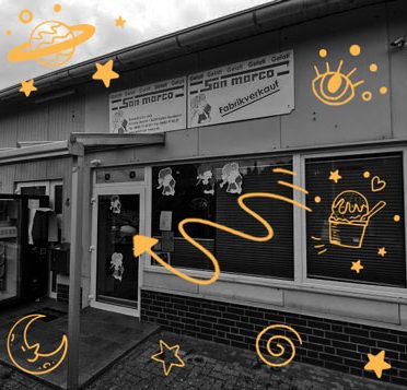 Eisfabrik vorne Eisfabrik vorderseite